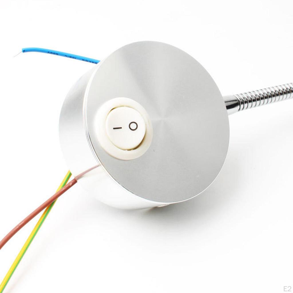 Adjustable Bedside Lamp with Flexible Neck for Reading in Bed