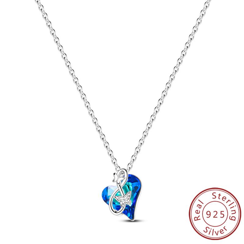 New Copper Necklaces Tulip Heart Sun Star Moon Bow Zircon Pendant Necklace For Women Fashion Jewelry Making Gifts