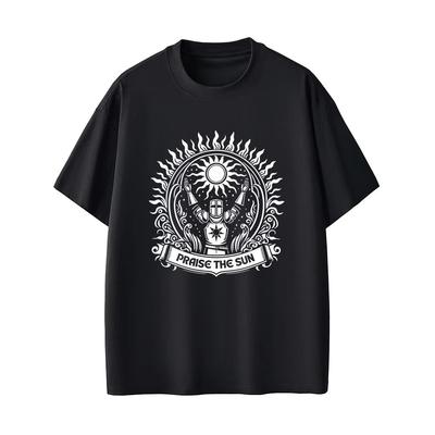 Dark Souls Lobe die Sonne T-Shirt Herren Damen Mode Gothic Rock T-Shirts Herren reine Baumwolle Vintage T-Shirt Spiele-Liebhaber Fans Geschenk
