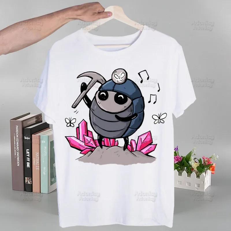 Hollow Knight Módne T-shirt s potlačou Letné Unisex Novinka Krátky rukáv Hra Kreslený film Unisex Tričko Unisex Zábavné topy Tričko