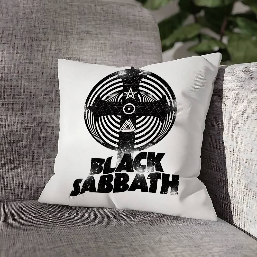 B-Black S-Sabbath Ozzy Pillow Case For Sofa Decor Car Office Room Printing Cushion Cover Decorations and Protector