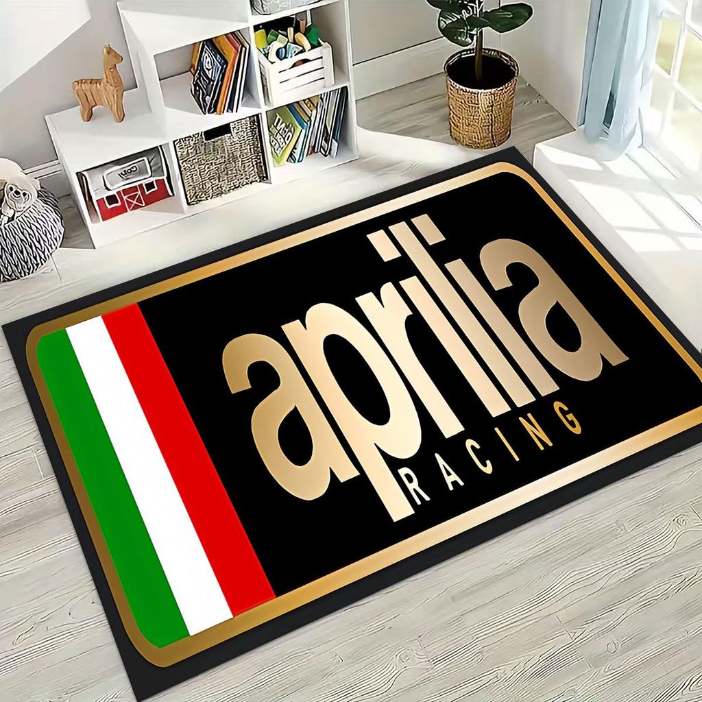 Motorcycle Aprilia Sign Racing Car Carpet Rug for Bedroom Living Room Sofa Home Doormat Decor,Large Kids Play Non-slip Floor Mat