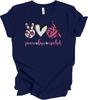 Womens Peace Love Crochet Funny Crocheting Lover Gift T-shirt Pink Yarn Craft