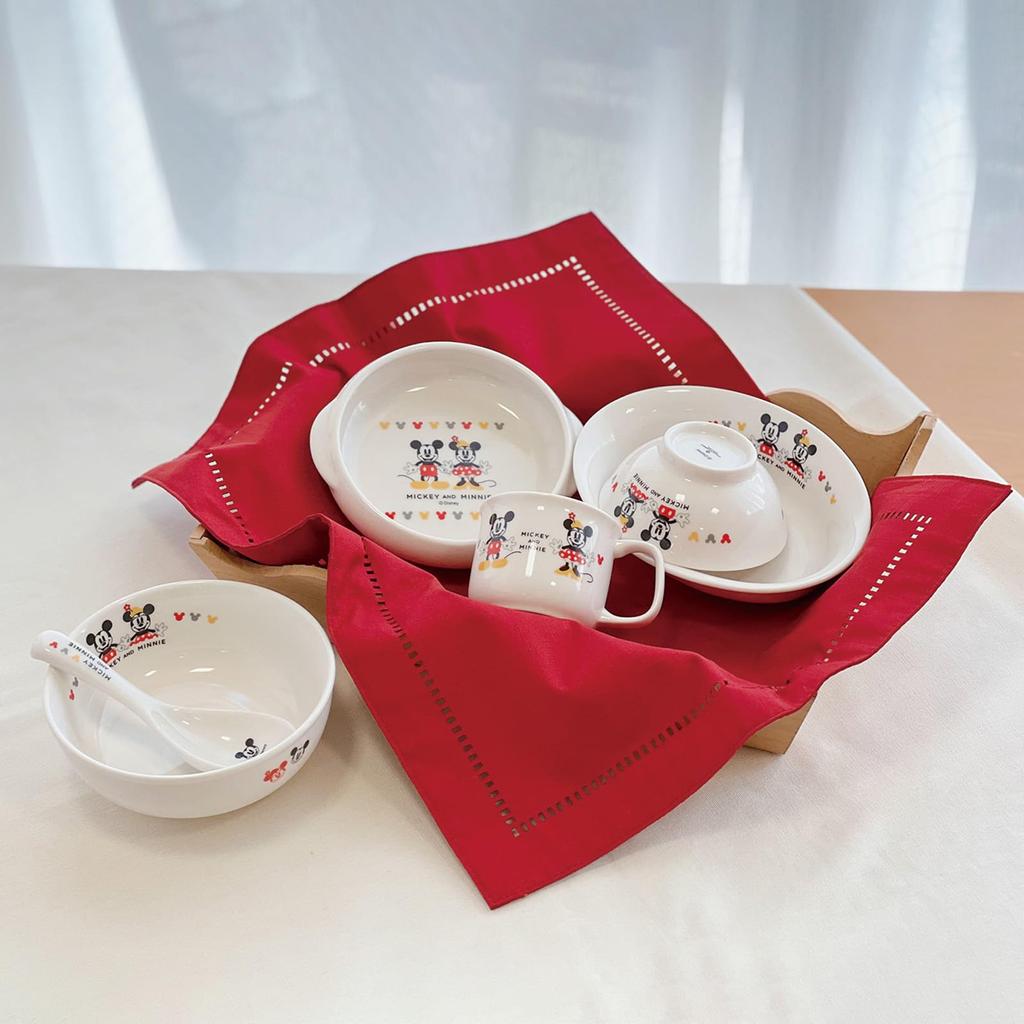Disney Mickey Mouse Minnie Mouse Plate Curry Plate 18 x 13 cm Microwave and Dishwasher Safe Tableware Miscellaneous Goods Tableware Mickey Minnie