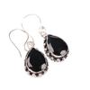 Dainty Black Onyx Gemstone 925 Sterling Silver Jewelry Partywear Earrings 1.41" EE-97-18