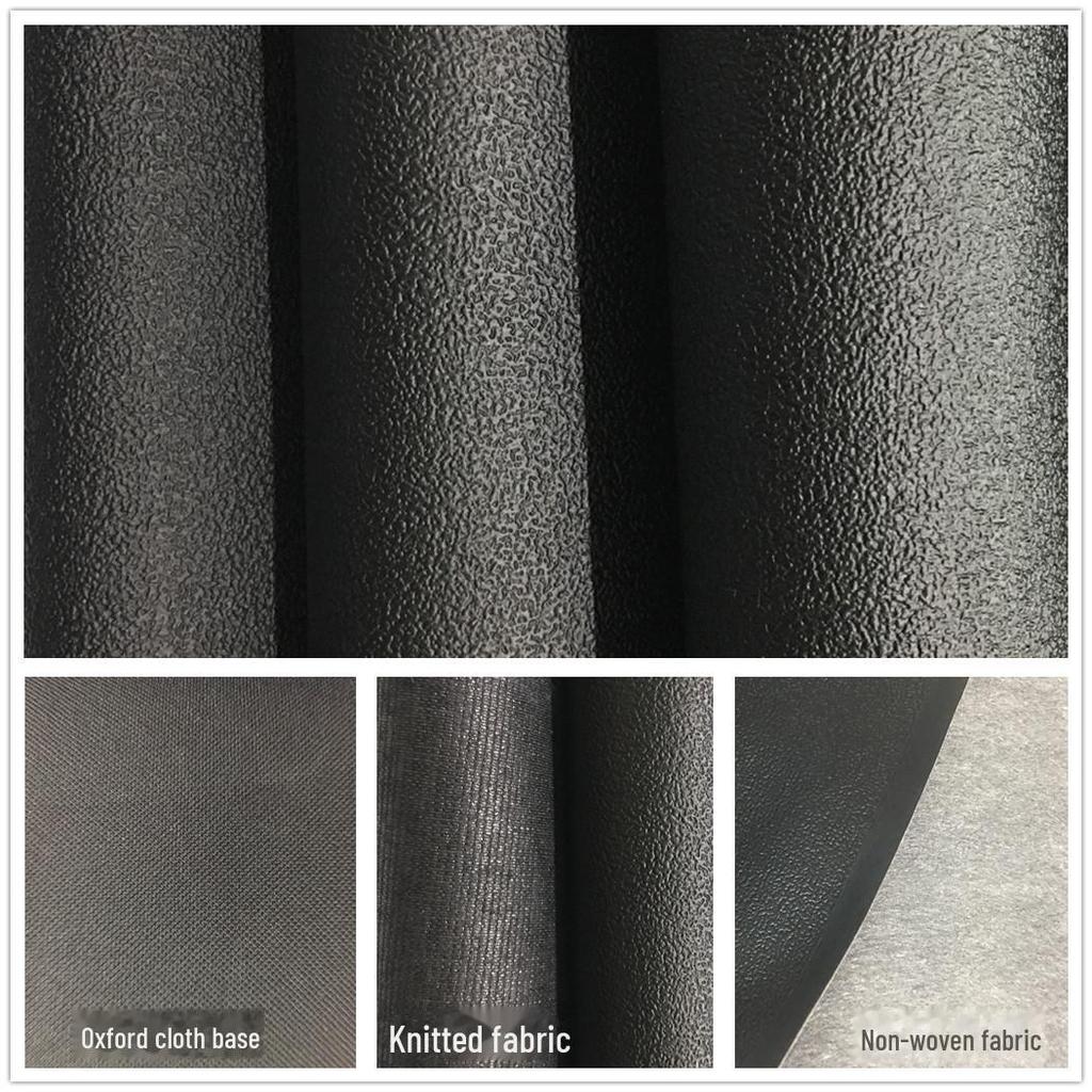 Schwarzes rutschfestes, abriebfestes PVC-Leder mit Oxford-Strickrücken
