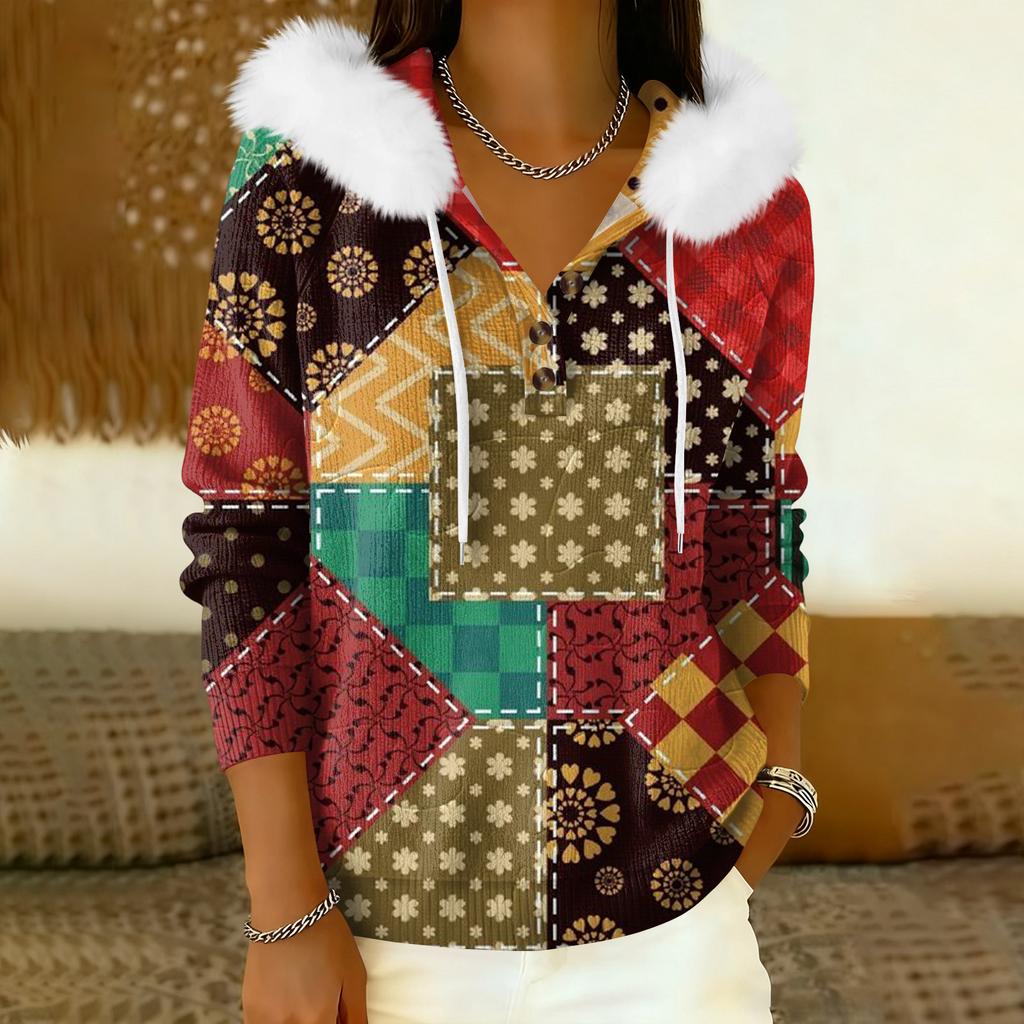 Damkappa Långärmad Med huva Varm vinterkappa Jacka