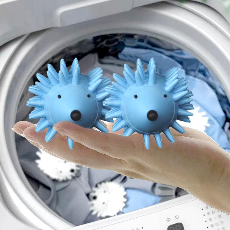 Adaptable Household Silicone Hedgehog Laundry Balls, Wash Machine Stain Remover and Anti-Tangling Agent