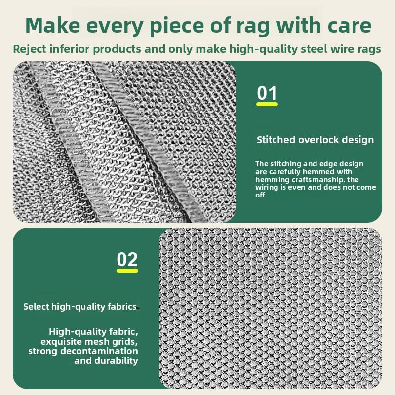 Kratzfreie Nylon-Geschirrtücher & Scheuerschwämme Set - Mehrzweck-Küchenreinigung für Töpfe, Pfannen & Geschirr (Verschiedene Größen & Stile)