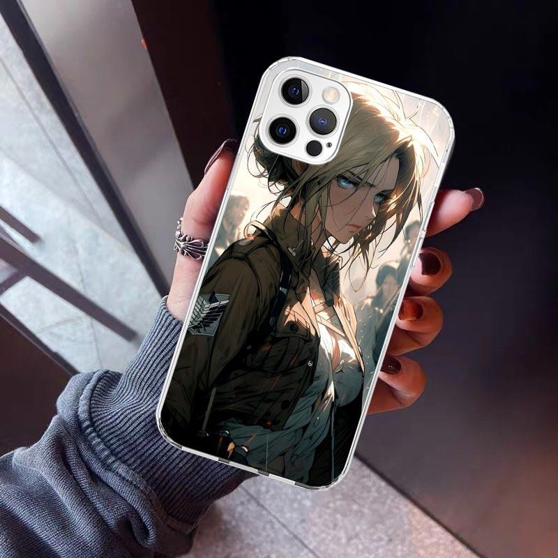 A-Attack on T-Titan Annie Mikasa Phone Case For iPhone 17 Air 11 13 Mini 14 15 Plus 16 12 Pro Max 16E SE 7 8 Pattern Soft TPU Ba