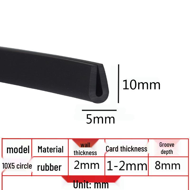 U-Shaped Rubber Anti-Collision Edge Strip for Glass Sealing