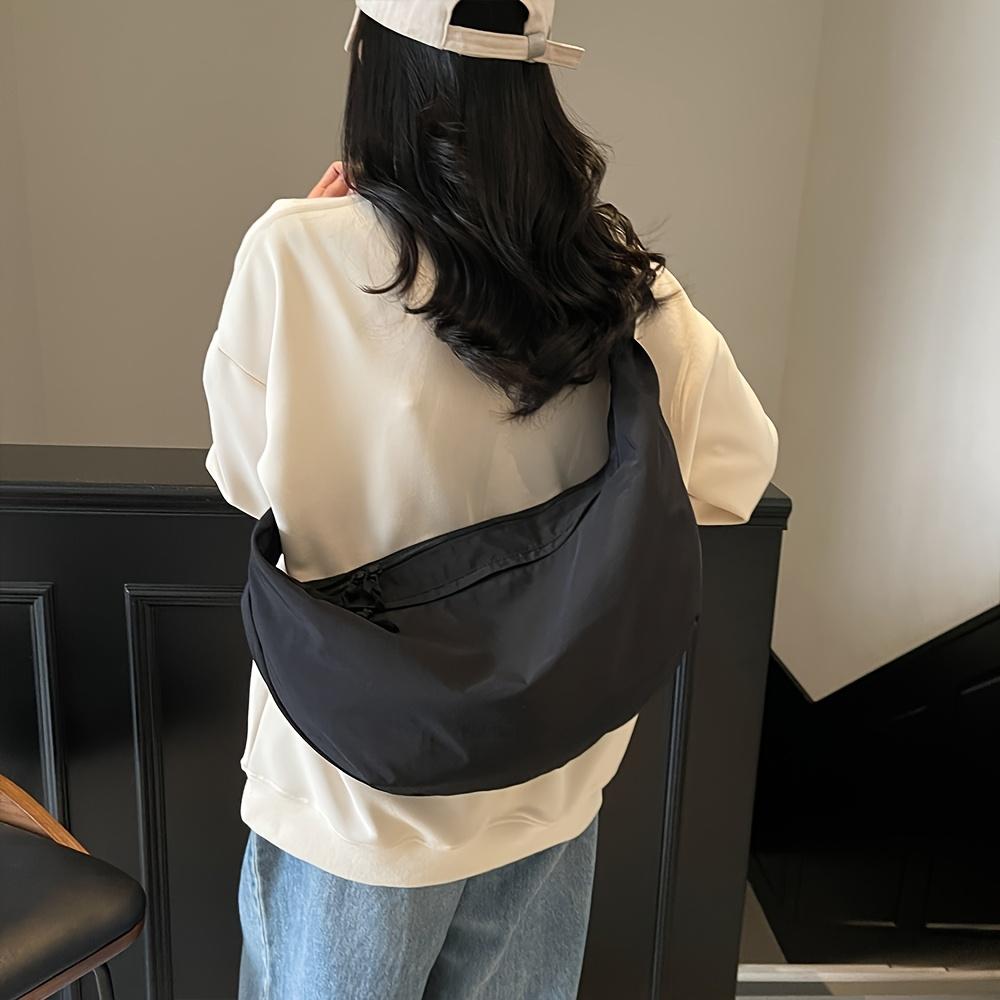 Women's Nylon Dumpling Shoulder Bag, Lightweight Lazy Style Crossbody Purse, Large Capacity Casual Commuter Handbag, Korean Version Relaxed Bag