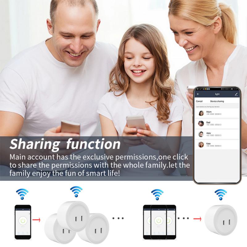 Corui Tuya Wifi Smart Socket Us/japan 10a Plug Smart Life App Remote Control Timing Voice Control Plug For Alexa Google Home
