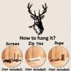 Elegant 2D Metal Deer Head Wall Art, Modern Minimalist Iron Sculpture for Home Decor