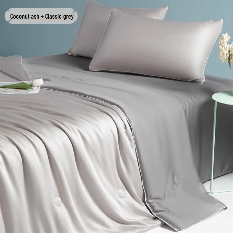 OLOEY Cooling Ice Silk 4-Piece Summer Duvet Set 180x220cm