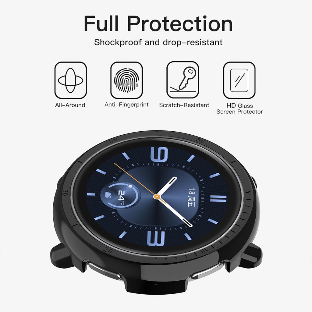 PC Hollow Case For Amazfit Active 2 (A2437) Protector Samrt Watch Strap Bezel Ring Cover Bumper For Huami Amazfit Active2 Shell