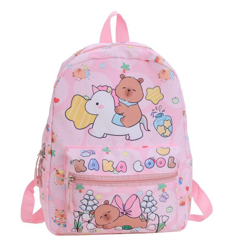 Children's schoolbag kindergarten baby schoolbag cartoon printing boys and girls versatile to reduce the burden of travel back