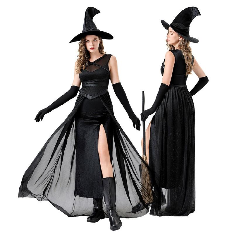 Halloween Wiccan Attire For Women With Stage Ready Polyester Fabric For Costume Party Night
