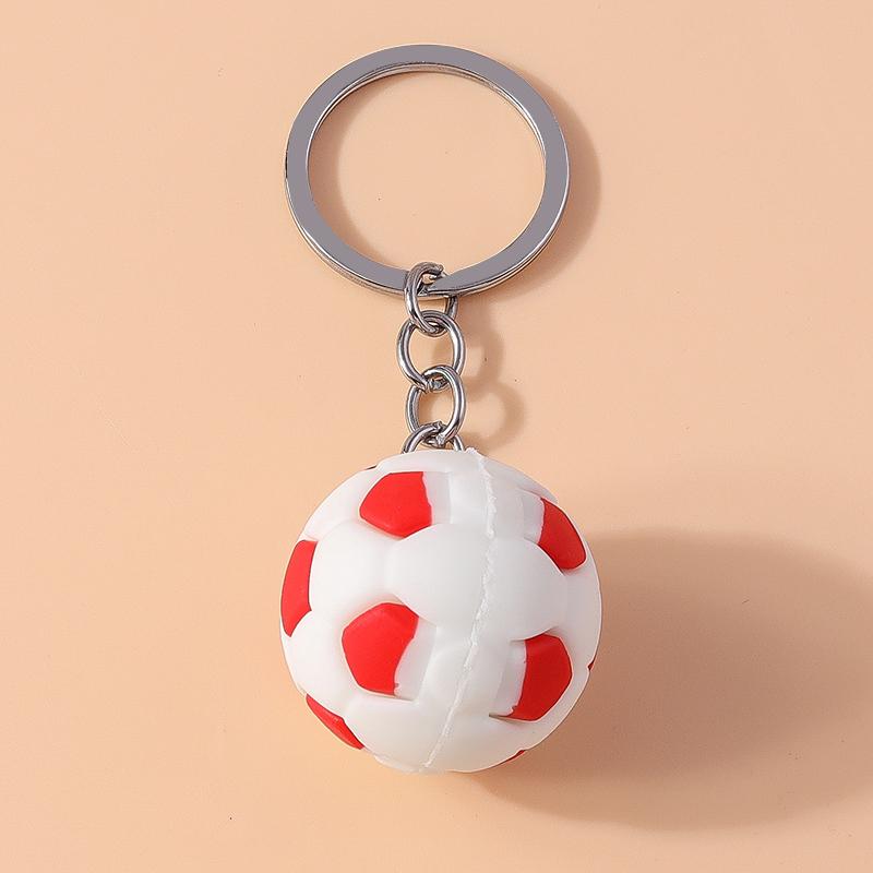 New Resin Mini 3D Soccer Football Keychain Sport Ball Key Ring Pendant for Men Women Car Key Holder Handbag Decor Jewelry Gift