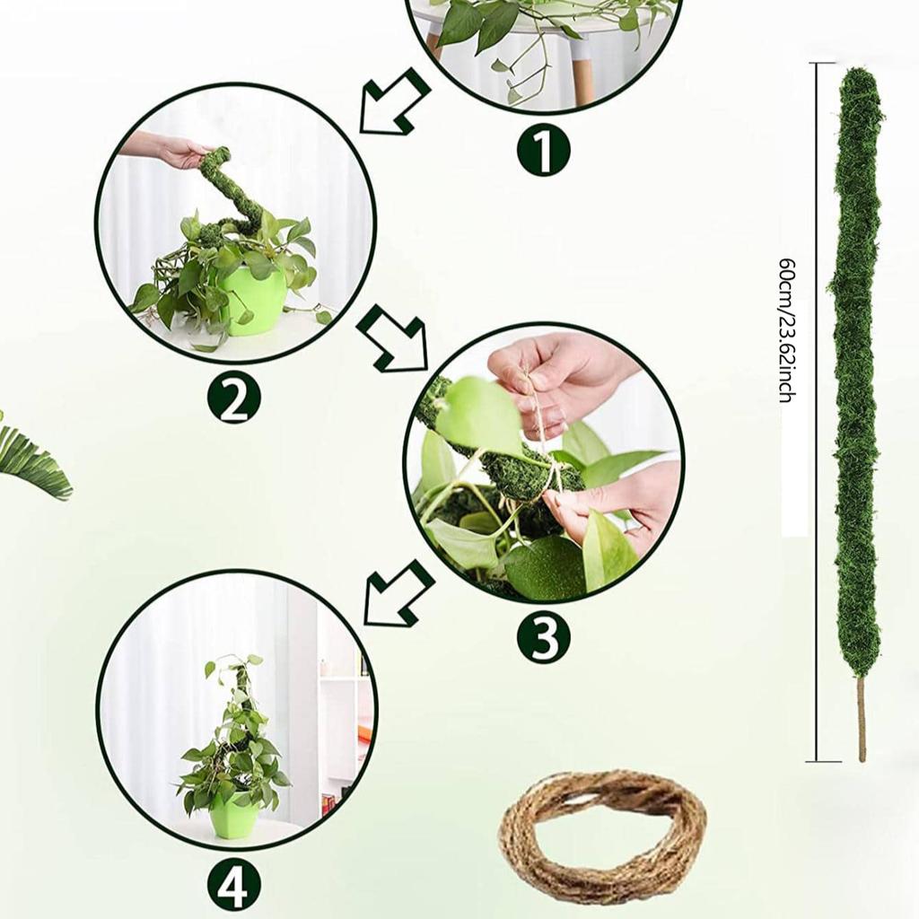 1pc Bendable Moss Pole for Plants Monstera Moss Poles for Climbing Plants Plant Stakes for Indoor, Monstera Plant Support