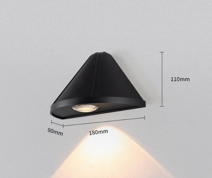 

Водонепроницаемый 5 Вт AC85-265 В Накладной светодиодный настенный светильник Простые круглые настенные светильники для гостиной веранды на открытом воздухе Cold White чёрный