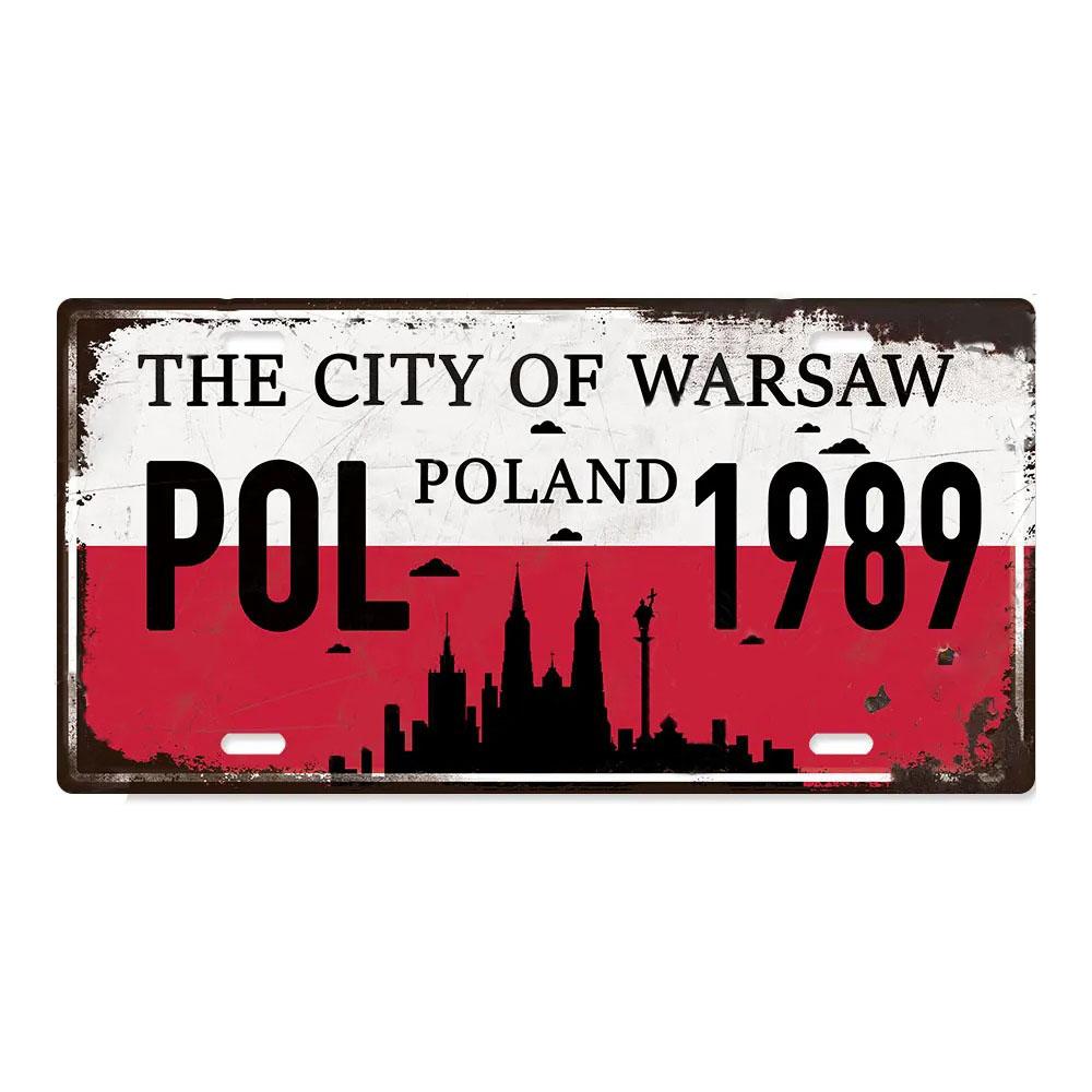 Country Posters Metal Signs Licenses Plate Plaque Metal Vintage Tin Sign Wall Decor for Man Cave Bar Home