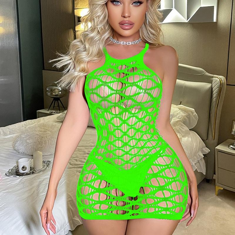 Sexy Crotchless Lingerie Set Exotic Teddies Transparent Bodystocking For Sex Stretch Fishnet Bodysuit Mesh Hollow Out Underwear