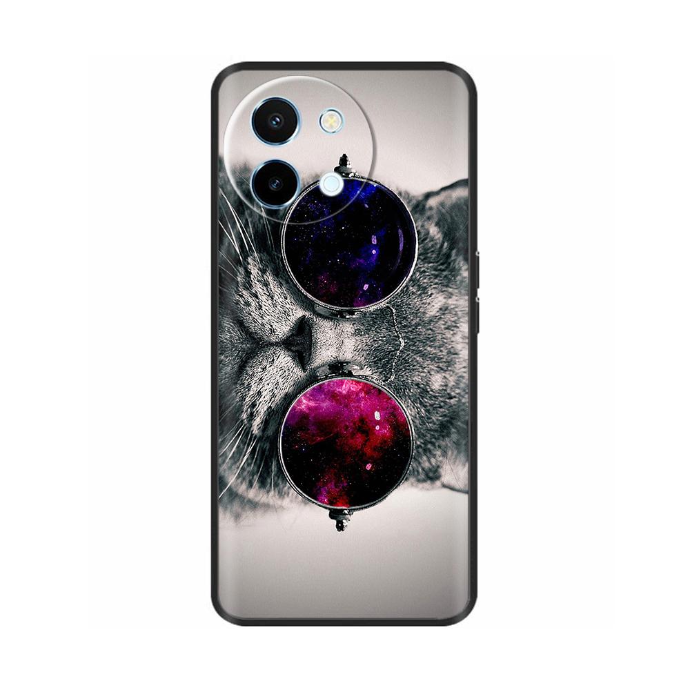 For Vivo Y38 5G Phone Case Painted Soft Black TPU Silicone Bumper For Vivo Y38 Y200i Y200t T3x Protective Back Cover Cases Capas