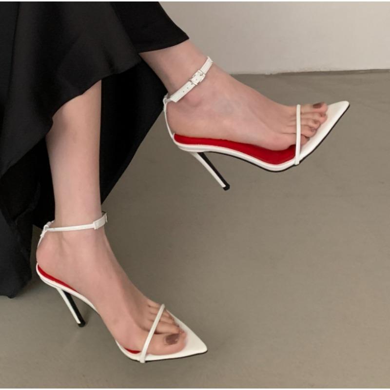 Fashion New Style Street Fashionable Buckle Strap Black Women Party Prom Shoes Sexy Fetish Stiletto Sandals Gladiator High Heels Sandals