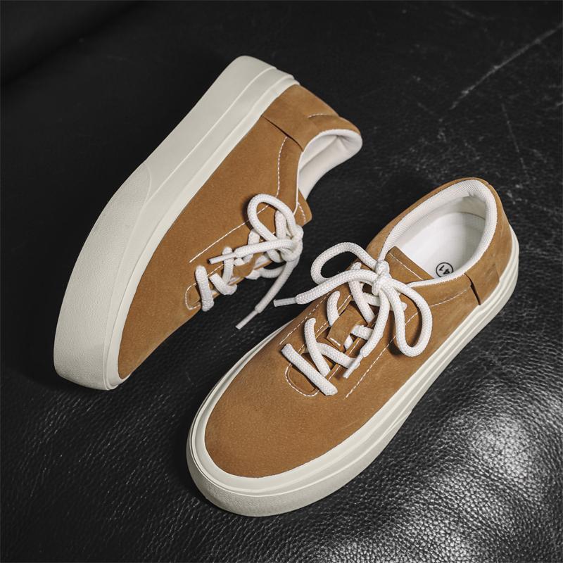 

Men Artistic Port Board Shoes Autumn Fashion Breathable Thick Soled Height Increasing Casual Sneakers 39 коричневый