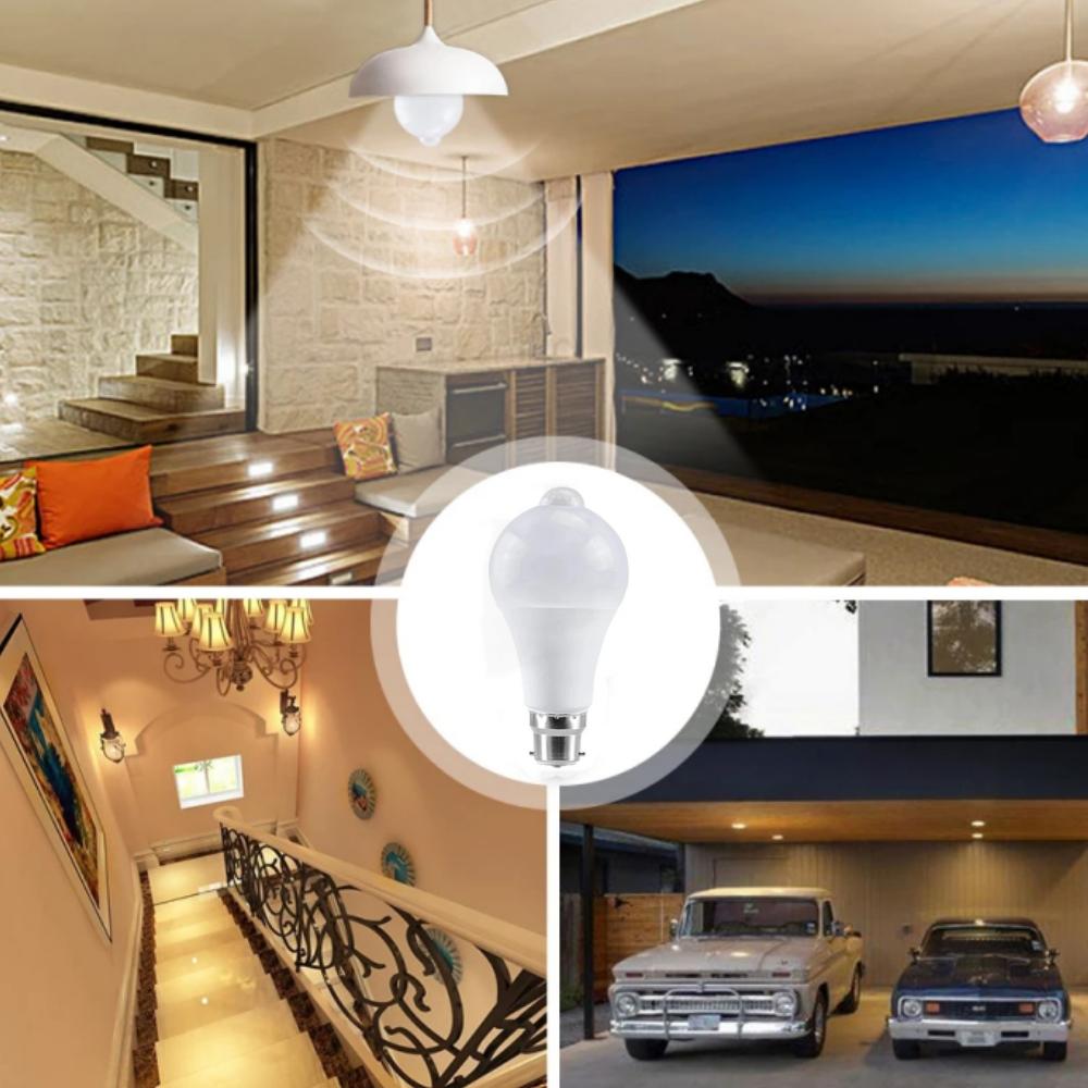 B22 LED Bulb Light 12W 15W 18W 20W PIR Sensor Motion Bulb Lamp Energy Saving For Living Room Bedroom Kitchen