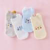 8 Paare Bärenohren Baby Baumwollsocken Katze Hase Atmungsaktiv Kleinkind Kurze Socken Herbst Frühling Niedliche Kinder Cartoon Socken