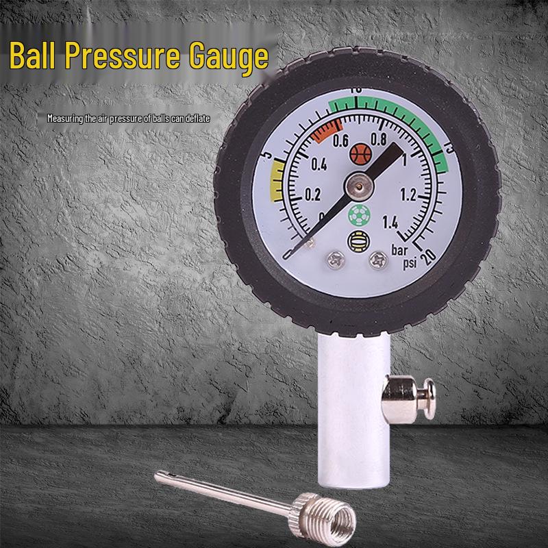 Referee Pressure Gauge with Protective Cover for Football, Basketball, and Volleyball