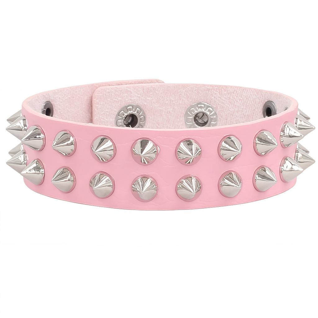 DIEZI Punk Vintage Gothic Goth Men Wrap Bracelet For Women Harajuku Black PU Leather Rivet Charm Bracelet Bangles Jewelry