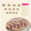 Square Press On Nail Cats Eye Fake Nail with Busher Design Full Cover Glues On Nail Glossy Acrylic Nail Artificial Nai