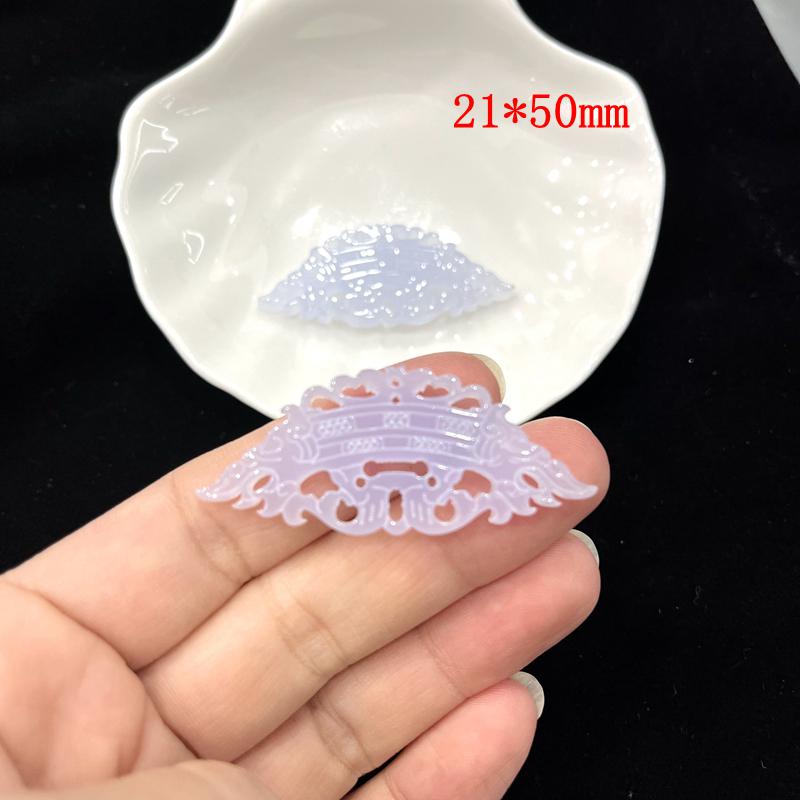 Qin Han Style Phoenix Pattern Imitation Jade Pendant - High Quality Hollow Plastic Material for DIY Headdress