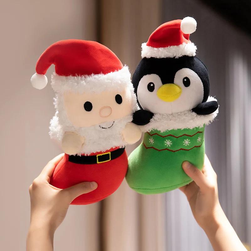 Cute Christmas Plush Toy Kawaii Christmas Decoration Christmas Tree Socks Christmas Gift Soft Toy