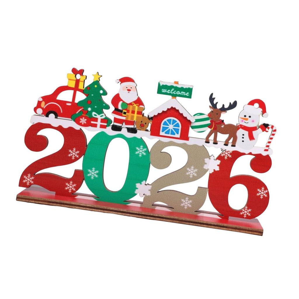 2026 Christmas Wooden Ornament Modern Attractive Accessories Tabletop Ornament Desktop Decoration for Shops Bookshelf Desktop