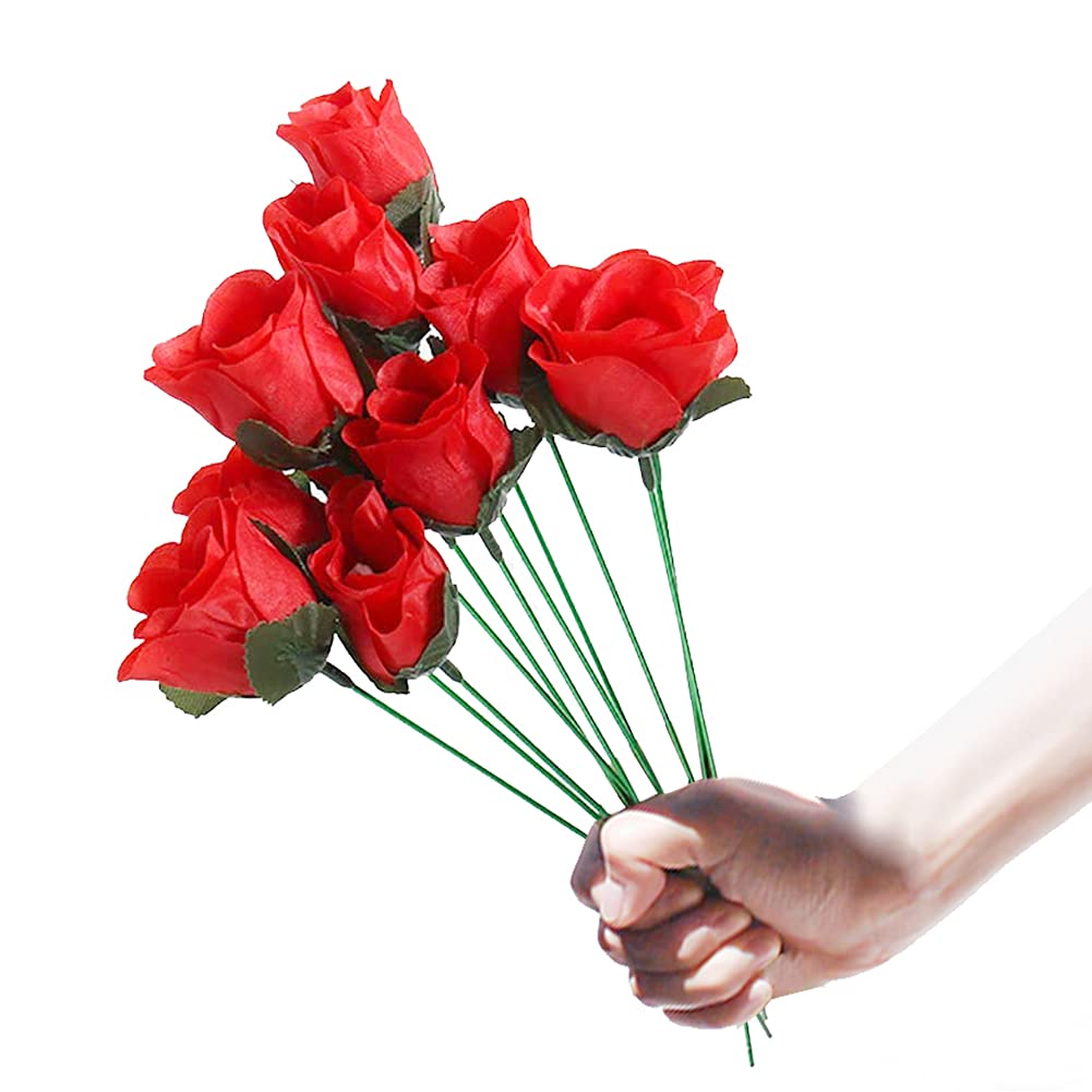 VANTIYAUS Torch to Rose Fire Magic Flame Professional Magician Mentalism Magic for Wedding Street Show (10 Pieces) Trick, Flower, Props, Girlfriend,
