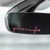 Hello Beautiful Car Rearview Mirror Sticker - Decorative Women's Accessory