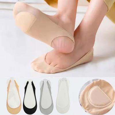 Summer Socks Women's Invisible Silicone Non-slip No-show Socks Breathable Ultrathin Ice Thin Bo I4H5