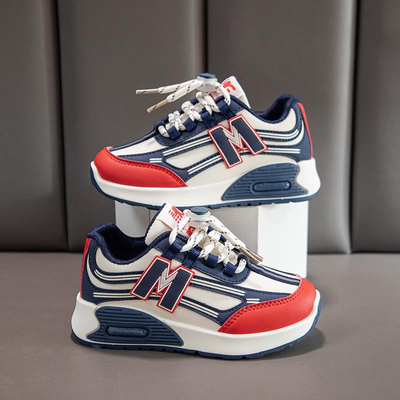 

Детская спортивная обувь 2025 осень новая корейская версия модная мягкая подошва нескользящая для детей среднего и старшего возраста повседневная и удобная обувь для пап 26 yards -31 yards one hand shot 6 pairs синий