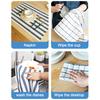 Kitchen Dish Towel Absorbent Quick Drying Tea Towel Blue Grid Striped Lint-Free Reusable Wipe Towel for Tableware Glassware Cookware