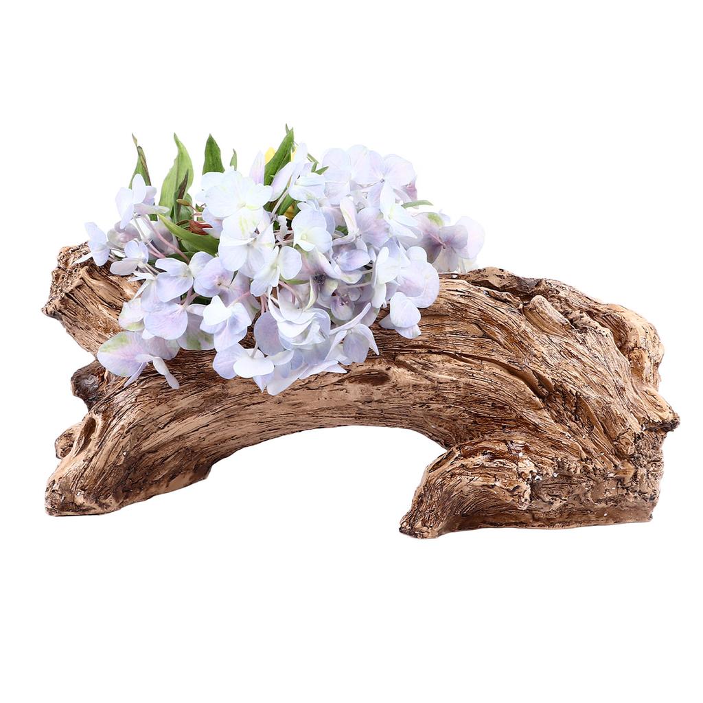 Artificial Driftwood Planter Resin Succulent Planter Vintage Tree Root Stump Log Like Flower