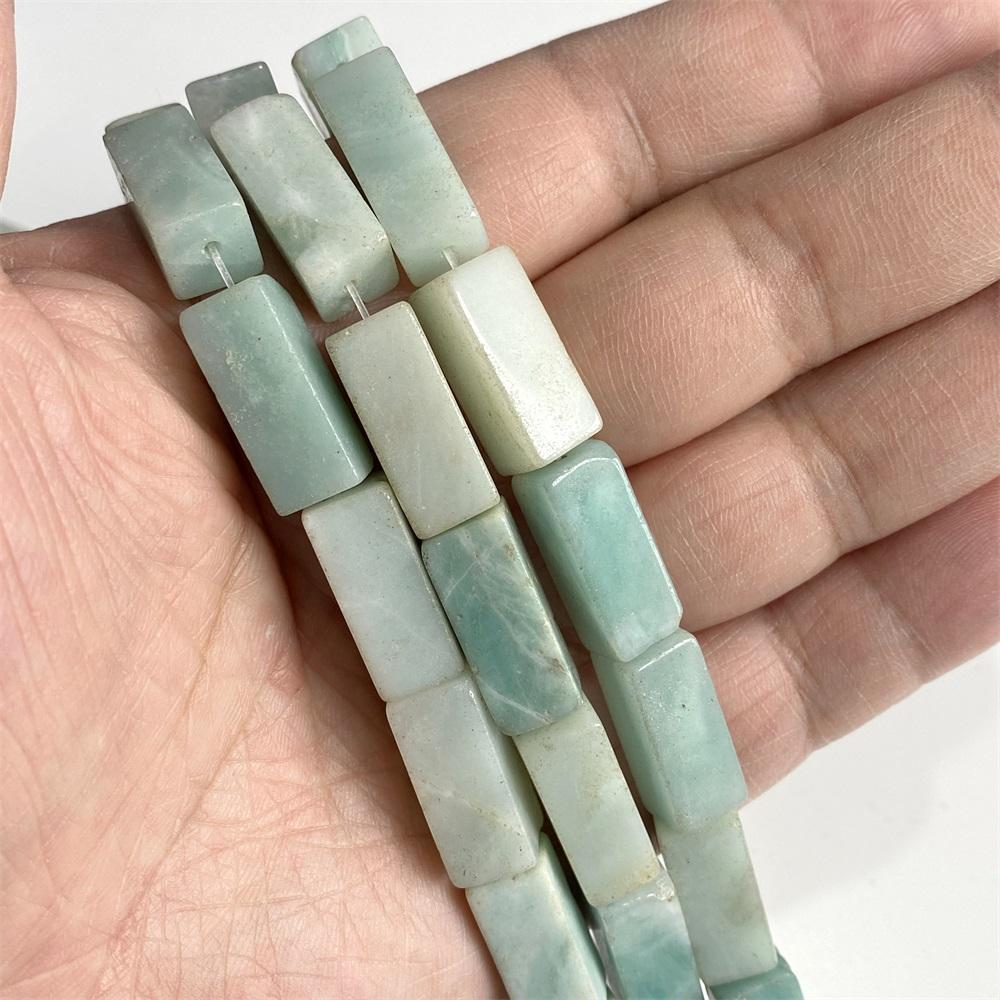 8X20MM Natural Square Tube Stone Beads Amazonite Aventurine Howlite Dalmation Gem Beads Charm For Jewelry Making Artistic works