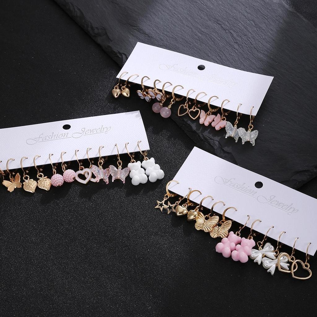 Elegant Heart & Butterfly Animal Earrings: Exquisite High-End Jewelry for Women