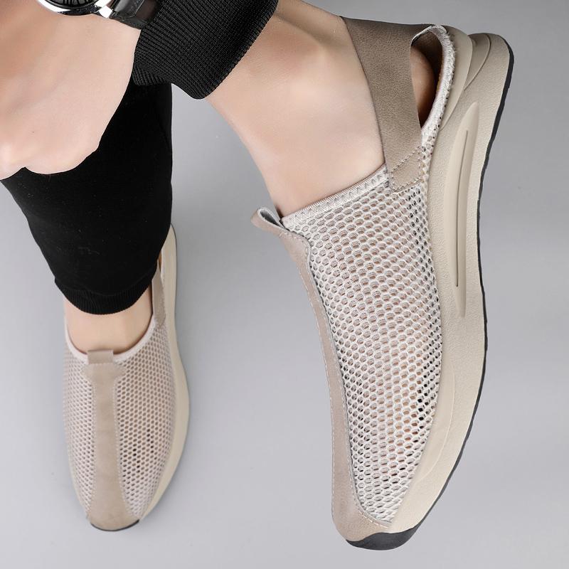 Fashion Men's Sneakers Breathable Mesh Men Casual Sandals Outdoor Non-Slip Big Size Loafers Walking Flats Lightweight Male Tennis Shoes