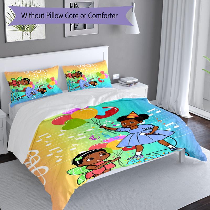 3pcs Gracie's Corner pattern bedding set duvet cover set includes duvet cover &pillowcases, perfect all season bedroom decoration & gift