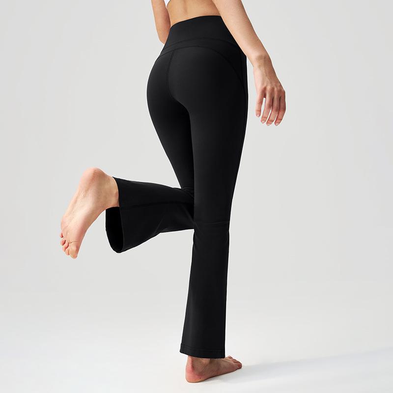 

Lulu High-Waisted Quick-Dry Flare Yoga Pants - Butt-Lifting & High-Stretch Fitness Wear XL