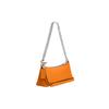 Coach Charlotte 25 Silver Logo Zipper Pocket Pebbled Leather Tote Bag Women Tote Bag Orange CL407-SVCKQ